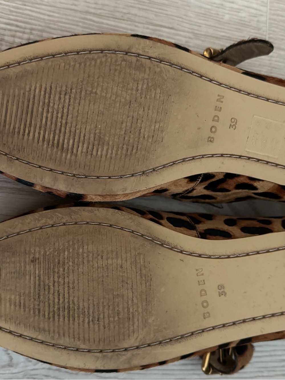 Boden Cross Strap Mary Jane Classic Leopard size 8(39) - Picture 11 of 13